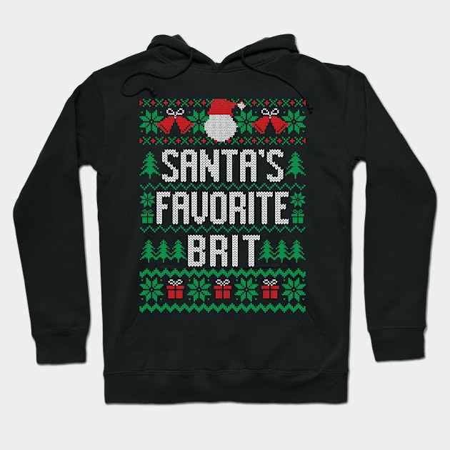 Santa's Favorite Brit Hoodie by Saulene